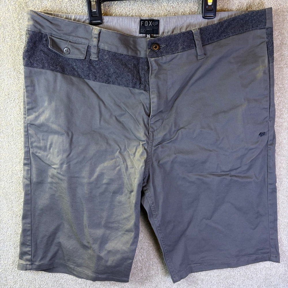 Fox Racing Heritage Forged Shorts Men 36 (Fits 38x11) Gray Twill Chino Motocross